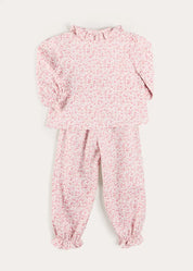 Jane Floral Pyjamas in Pink (18mths-10yrs) Nightwear from Pepa London US