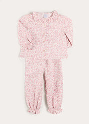 Jane Floral Pyjamas in Pink (18mths-10yrs) Nightwear from Pepa London US