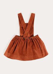Velvet Skirt with Braces in Toffee (18mths-5yrs)
