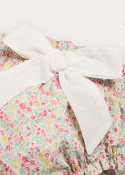 Adelaide Floral Bow Detail Bloomers in Pink (1mth-2yrs) Bloomers from Pepa London US