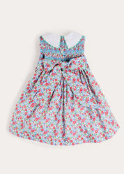 Emilia Floral Embroidered Collar Sleeveless Dress in Red (12mths- 10yrs) DRESSES from Pepa London US
