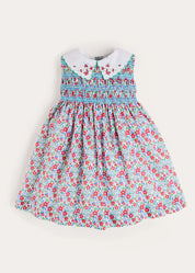 Emilia Floral Embroidered Collar Sleeveless Dress in Red (12mths- 10yrs) DRESSES from Pepa London US