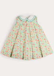 Mabel Floral Layered Scallop Collar Trapeze Dress in Green (12mths- 10yrs) DRESSES from Pepa London US