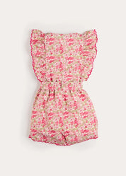 Margret Floral Ruffle Detail Playsuit in Pink (4-12yrs) SHORTS from Pepa London US