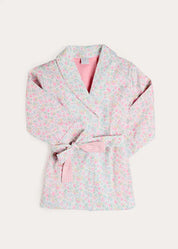 Harriet Floral Light Weight Dressing Gown in Pink (2- 10yrs) Nightwear from Pepa London US