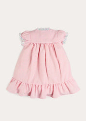 Beauchamp Gingham Ruffle Hem Floral Trim Night Dress in Pink (18mths- 10yrs) NIGHTWEAR from Pepa London US