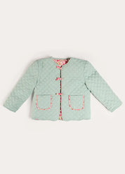 Margret Floral Reversible Quilted Jacket in Pink (4-12yrs) COATS from Pepa London US