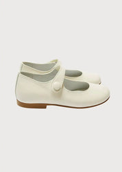 Leather Celebration Mary Jane Shoes in Ivory (20-34EU) SHOES from Pepa London US