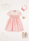 Bib Collar Short Sleeve Dress in Pink (12mths-10yrs) Dresses  from Pepa London US