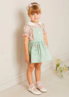 Duck Embroidered Scallop Detail Skirt With Braces in Green (18mths-6yrs) SKIRTS from Pepa London US