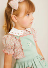 Mabel Floral Embroidered Short Sleeve Blouse in Coral (18mths-10yrs) BLOUSES from Pepa London US