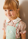 Mabel Floral Embroidered Short Sleeve Blouse in Coral (18mths-10yrs) BLOUSES from Pepa London US