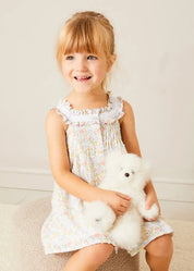 Clara Floral Frill Trim Night Dress in Green (18mths-10yrs) NIGHTWEAR from Pepa London US