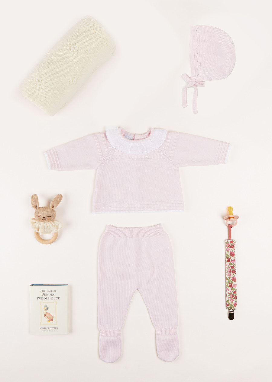 Dot Detail Knitted Gift Set in Pink LOOK from Pepa London US