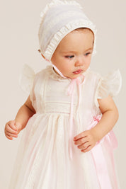 The Rose Traditional Light Pink Christening Gown (3mths-6yrs) DRESSES from Pepa London US