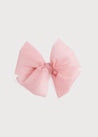 Big Bow Tulle Clip in Dusty Pink Hair Accessories  from Pepa London US