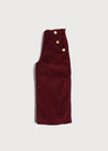 Corduroy Wide Leg Gold Button Trousers in Burgundy (4-10yrs) Trousers  from Pepa London US