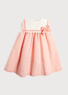 Linen Blend Trapeze Dress in Peach Orange (12mths-6yrs) Dresses  from Pepa London US