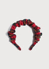 Scrunchie Hairband in Red Tartan Hair Accessories  from Pepa London US