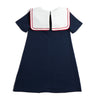 Statement Collar Cotton Dress in Navy (2-8yrs) Dresses  from Pepa London US