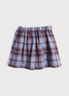 Tartan Button Detail Skirt in Blue (4-10yrs) Skirts  from Pepa London US