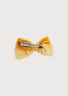 Velvet Medium Bow Hair Clip in Mustard Hair Accessories  from Pepa London US