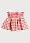 Vintage Gingham Check Skirt in Raspberry Red (3-10yrs) Skirts  from Pepa London US