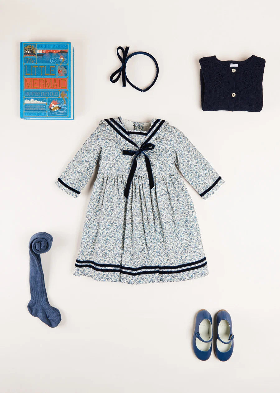 The Evelyn Floral Mariner Dress Girl Look LOOK from Pepa London US