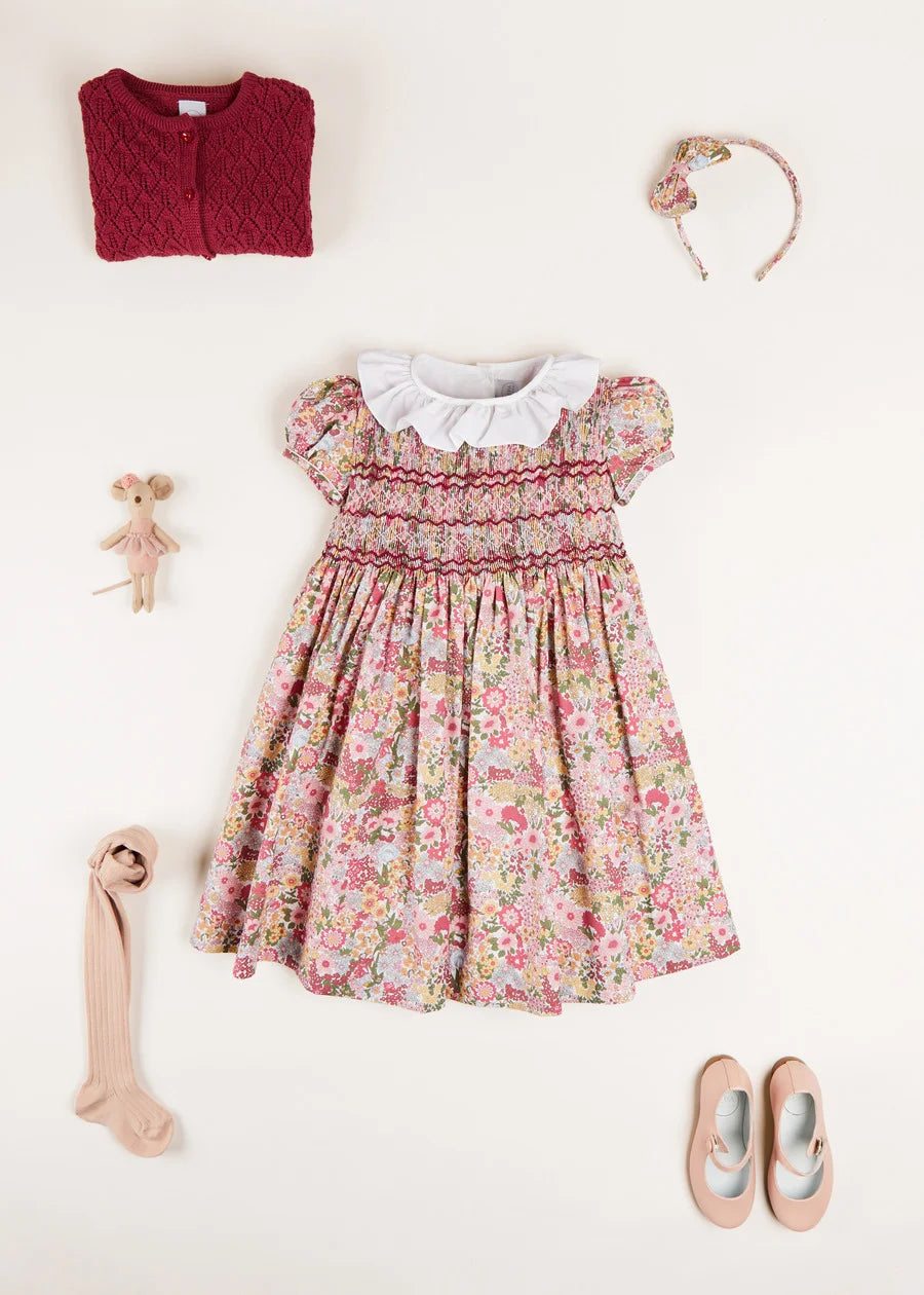 The Florence Floral Hand Smocked Dress Girl Look LOOK from Pepa London US