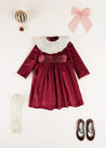 The Burgundy Velvet Dress Girl Look Look  from Pepa London US