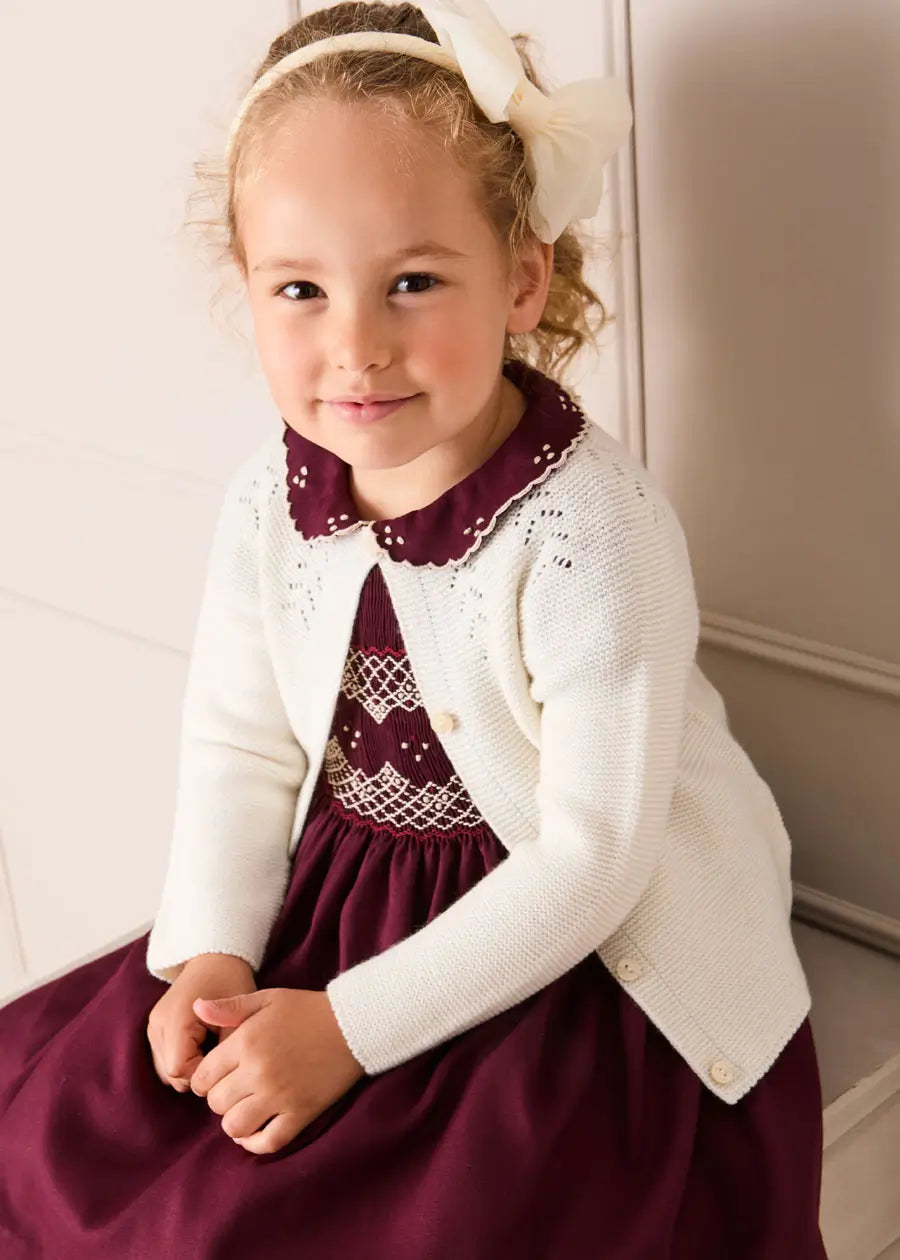 Traditional Big Bow Tulle Hairband in Ivory