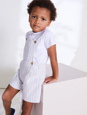 Button Detail Cotton Top in White (2-6yrs) Tops & Bodysuits from Pepa London US