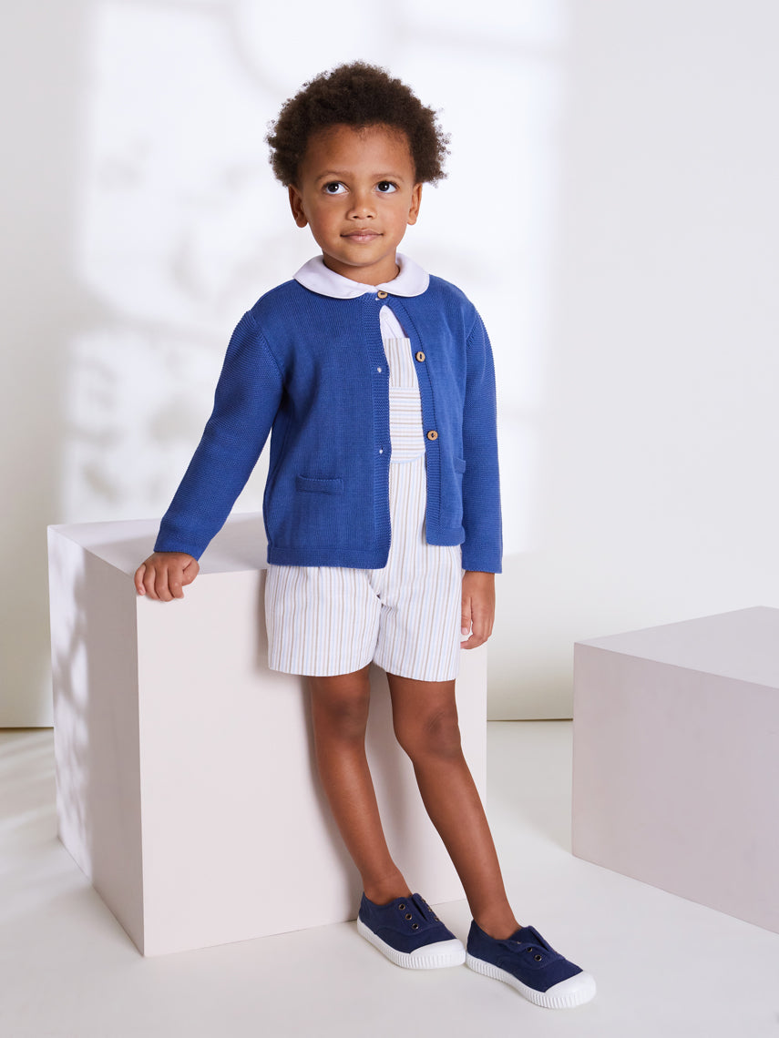 Button Detail Cotton Top in White (2-6yrs) Tops & Bodysuits from Pepa London US