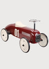 Vintage Metal Sit-On Car In Burgundy Toys  from Pepa London US