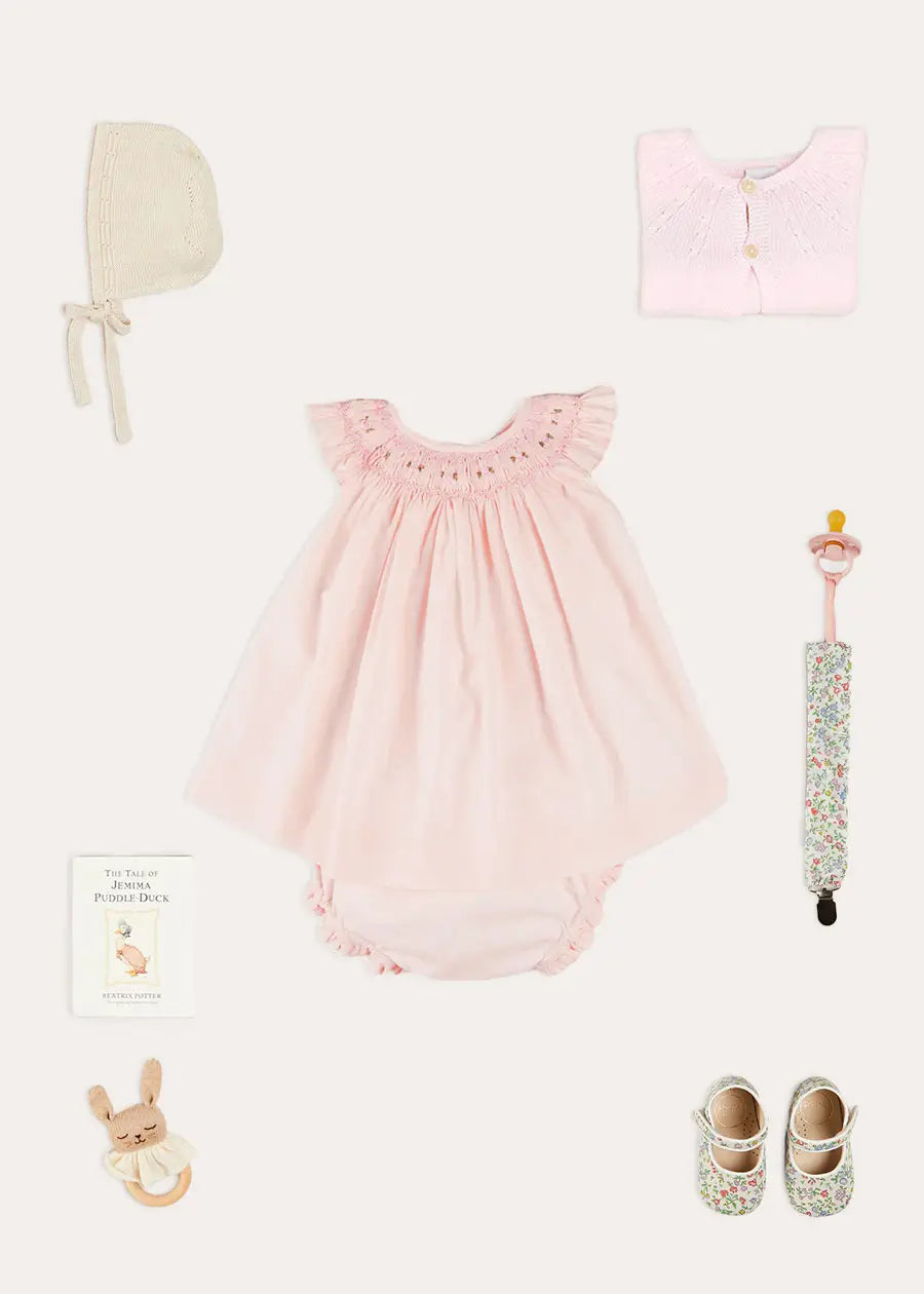 The Pink Hand Smocked Dress Newborn Look Look from Pepa London US