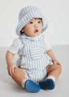 Striped Tie Detail Hat in Blue (S-L) Accessories  from Pepa London US