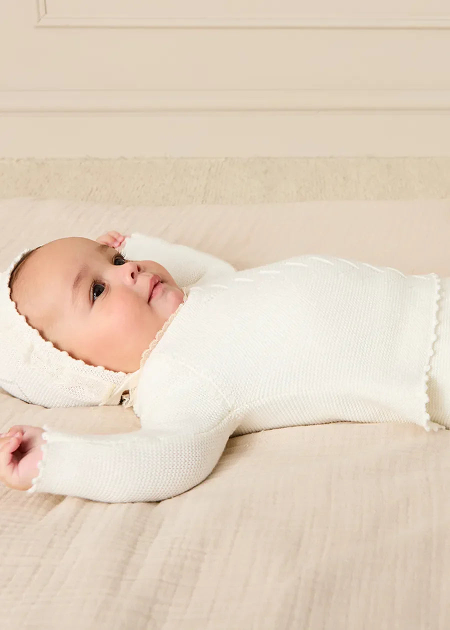 Delicate Ivory Lace Cotton Set (1-18mths) SETS from Pepa London US