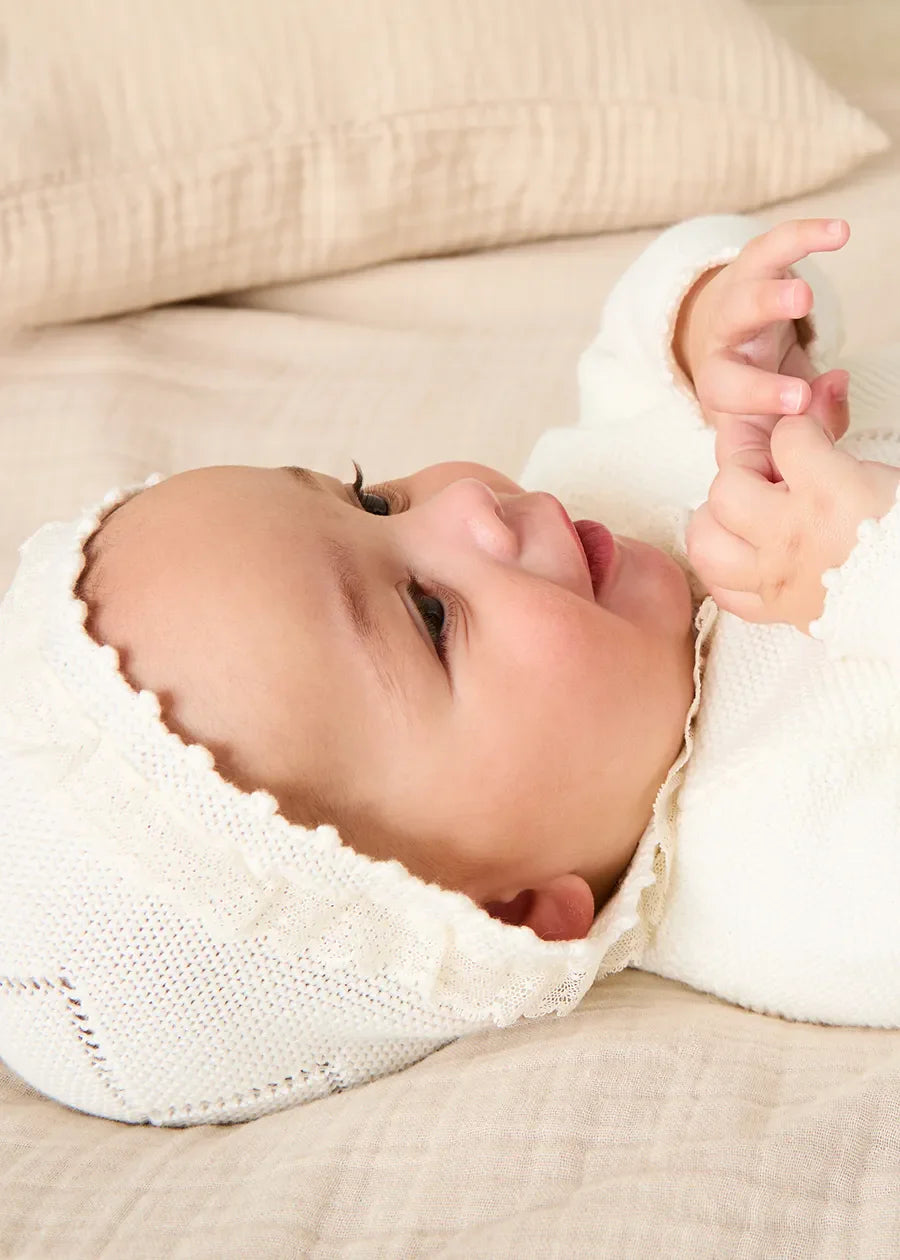 Delicate Ivory Lace Cotton Set (1-18mths) SETS from Pepa London US