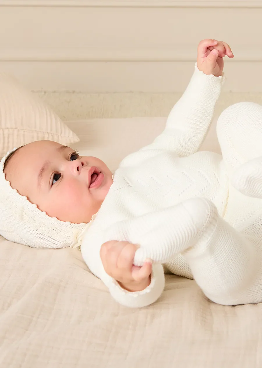 Delicate Ivory Lace Cotton Set (1-18mths) SETS from Pepa London US