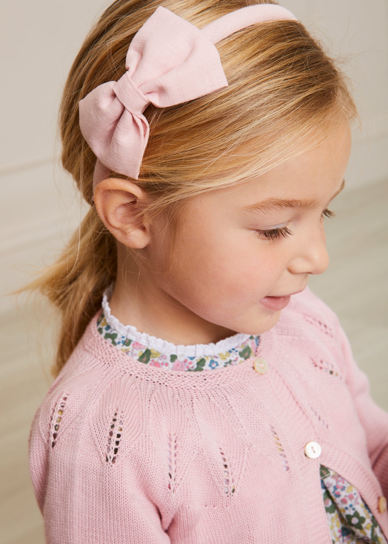 Plain Medium Bow Headband in Pink HAIR ACCESSORIES from Pepa London US