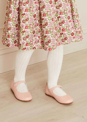 Daphne Floral Hand Smocked Double Breasted Dress in Pink (18mths-10yrs) Dresses from Pepa London US