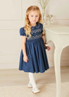 The French Blue Hand Smocked Dress Baby Girl Look Look  from Pepa London US