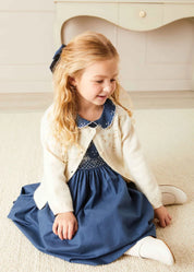 The French Blue Hand Smocked Dress Baby Girl Look LOOK from Pepa London US