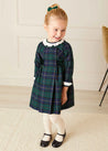 Windsor Tartan Dress in Green (12mths-10yrs) Dresses  from Pepa London US