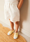 Canvas Plimsols in Cream (20-35EU) SHOES from Pepa London US