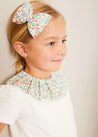 Cordelia Floral Collar Top in Pink Made with Liberty Fabric (2-10yrs) TOPS & BODYSUITS from Pepa London US