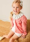 Cordelia Floral Collar Top in Pink Made with Liberty Fabric (2-10yrs) TOPS & BODYSUITS from Pepa London US