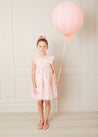 Tulle Floral Sleeveless Party Dress in Pink (4-10yrs) Dresses  from Pepa London US