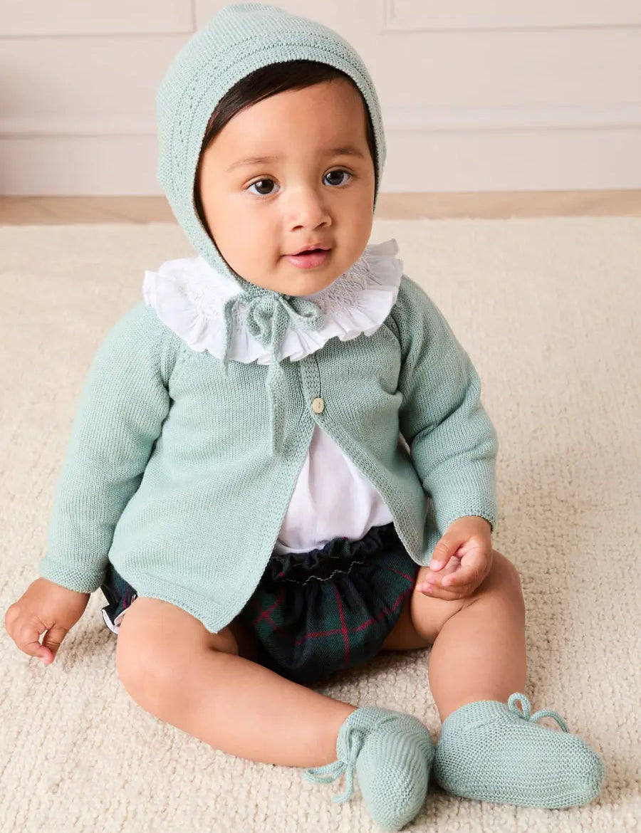 Kinnerton Tartan Hand Smocked Bloomers in Green (3mths-2yrs) Bloomers from Pepa London US