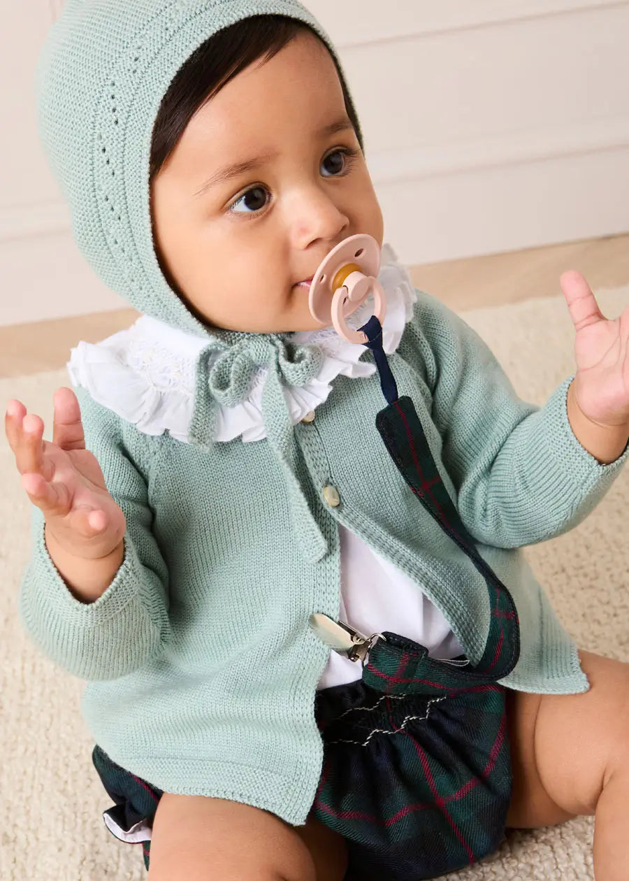Kinnerton Tartan Hand Smocked Bloomers in Green (3mths-2yrs) Bloomers from Pepa London US